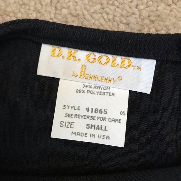 Vintage 80s Donnkenny Wearable Art Blouse Womens Small Black Made In USA Pop Art - Picture 4 of 8